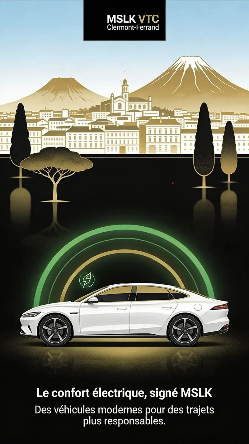 Affiche : le confort électrique signé MSLK, des véhicules modernes pour des trajets plus responsables